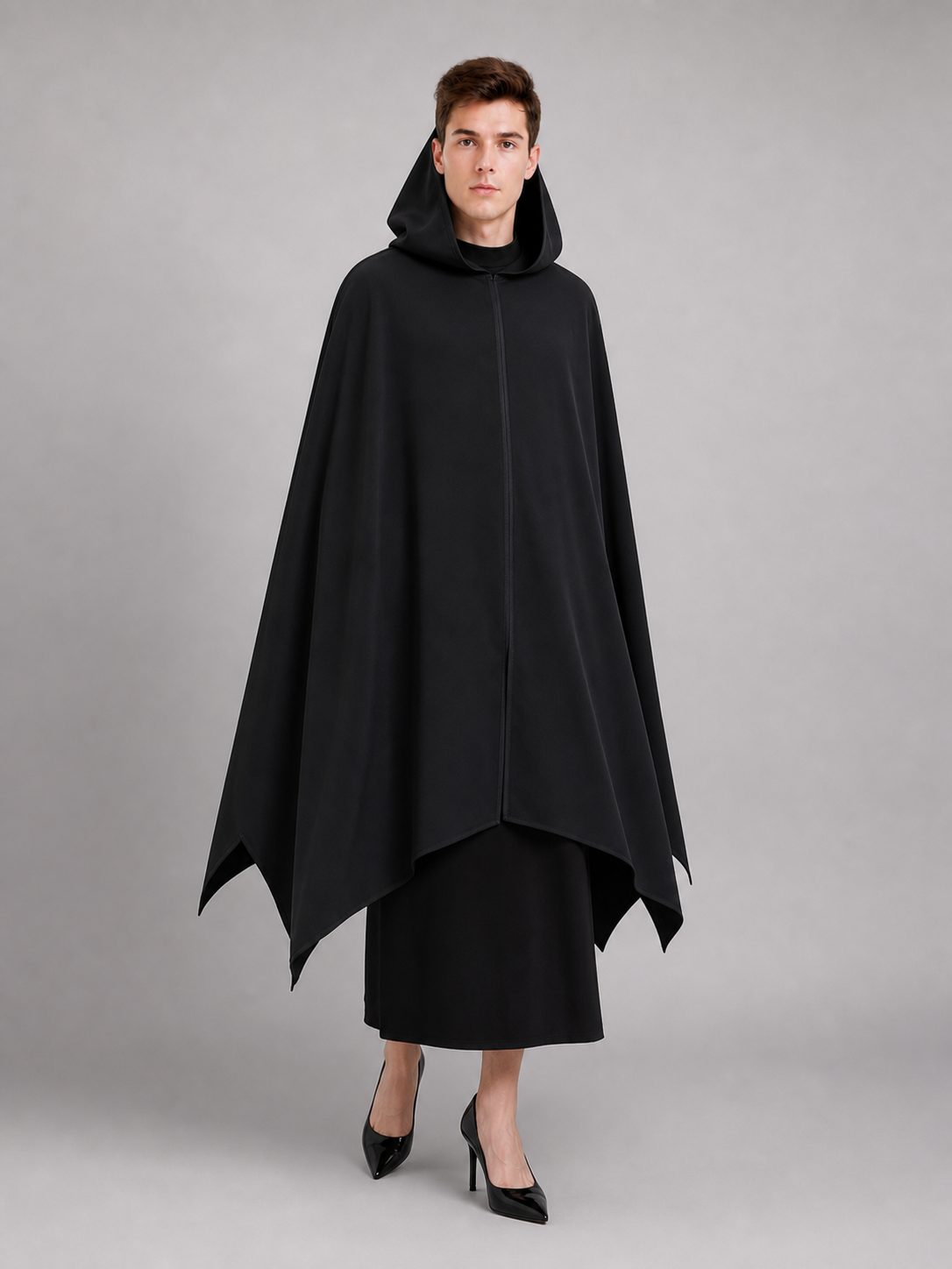 Hooded Ghost Cloak and Mask for Cosplay