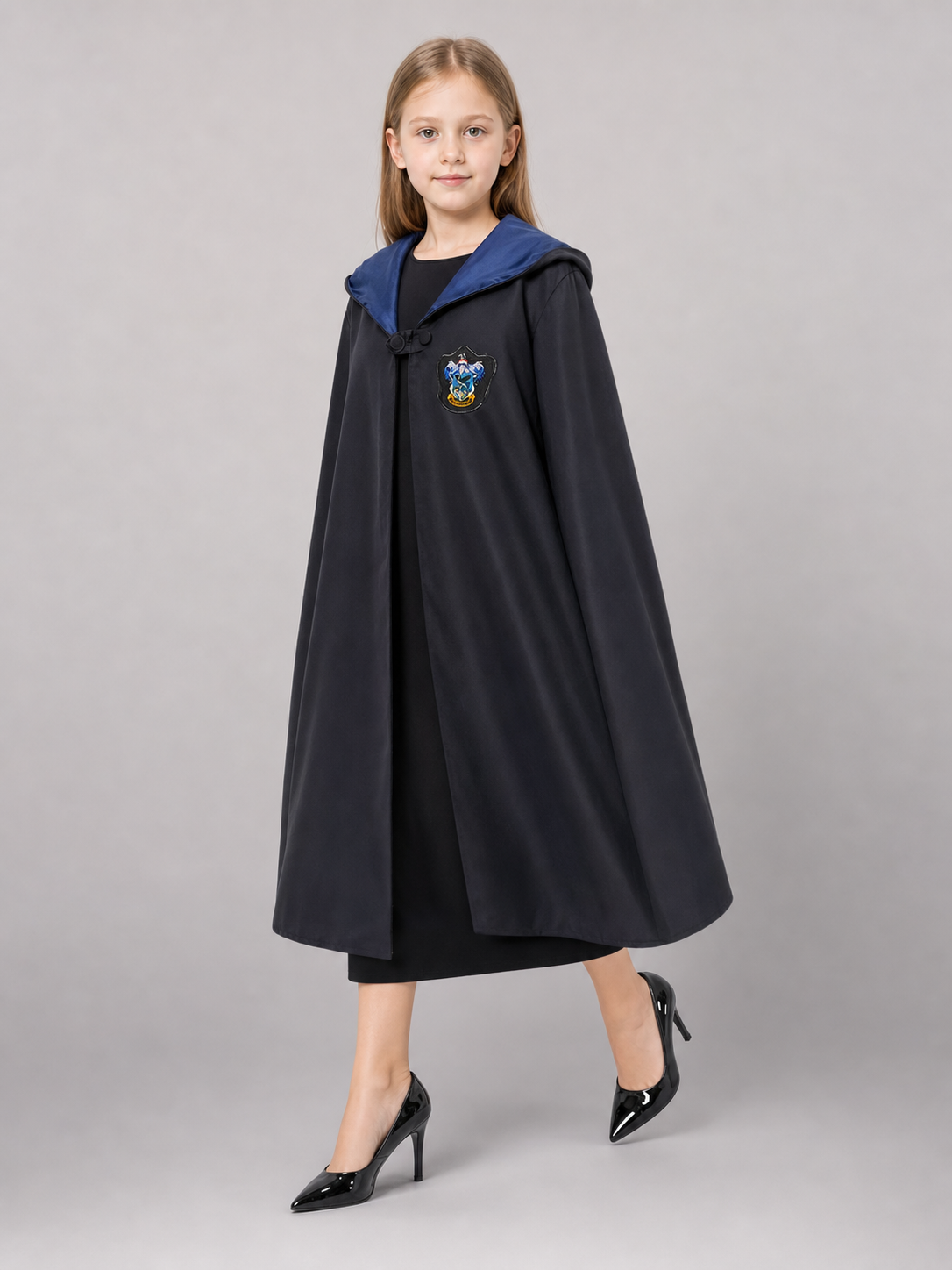 Black Hooded Carnival Cloak for Cosplay