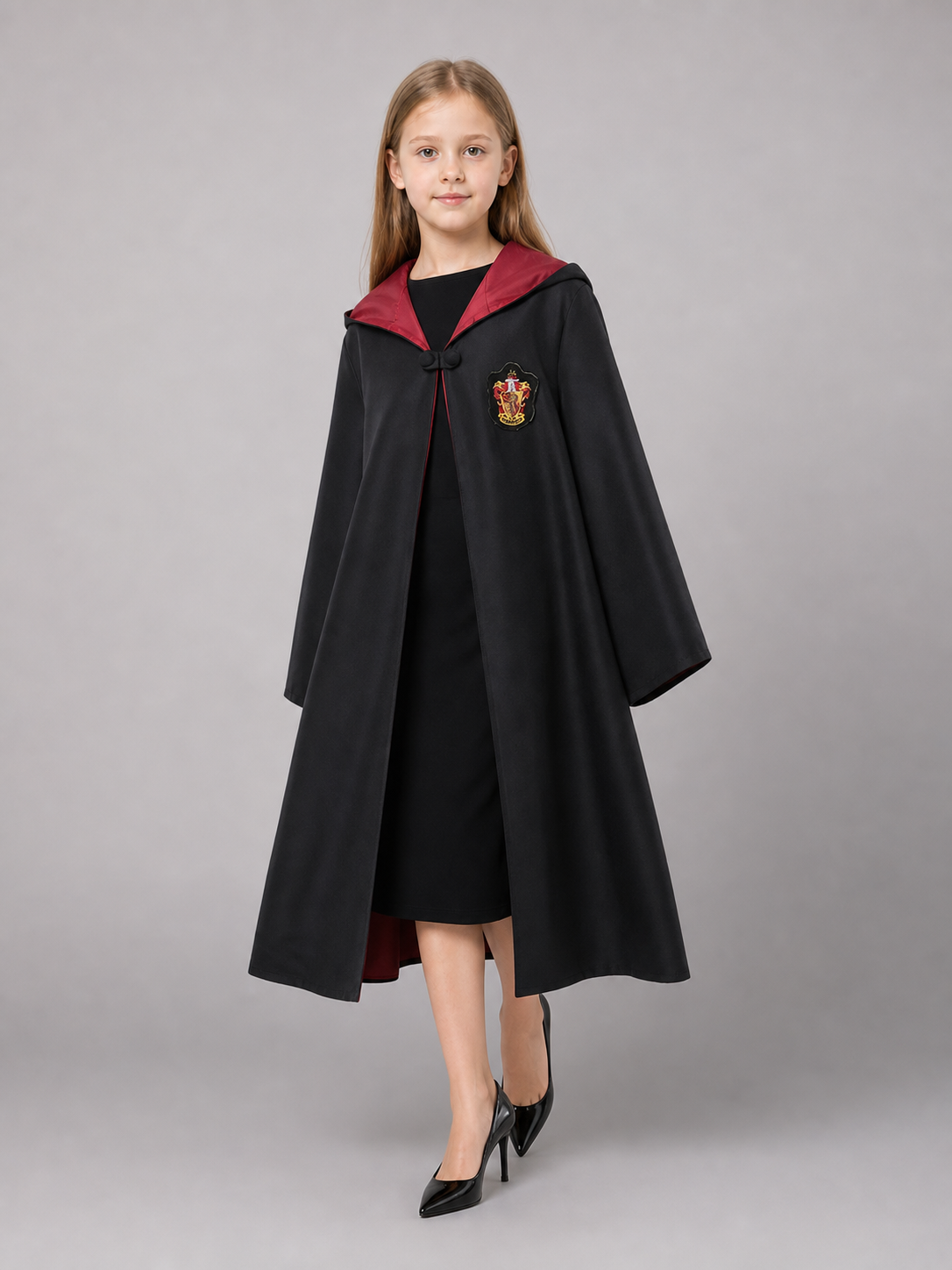 Black Hooded Carnival Cloak for Cosplay