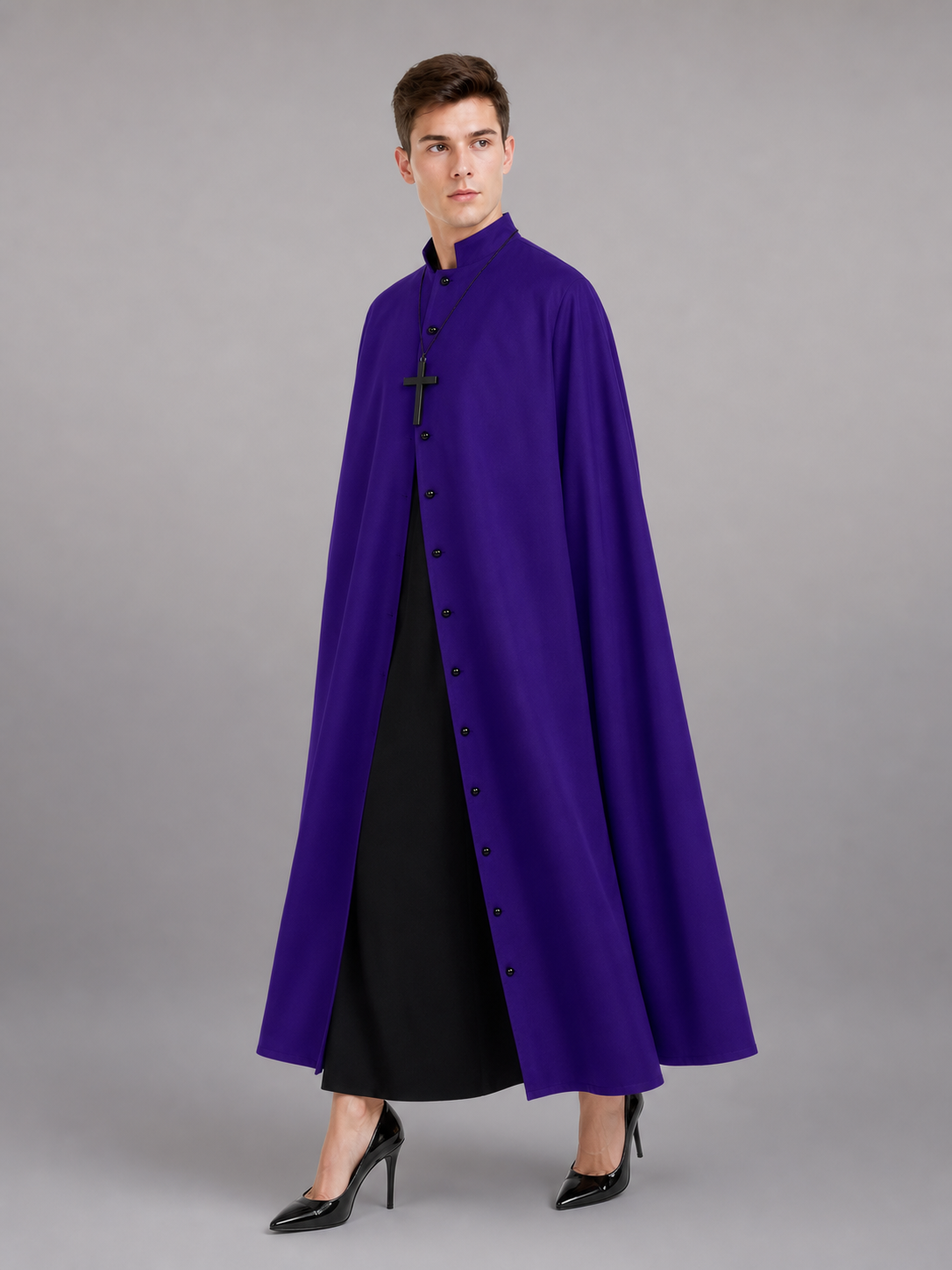 Long Purple Hooded Robe with Collar occasion guide 3