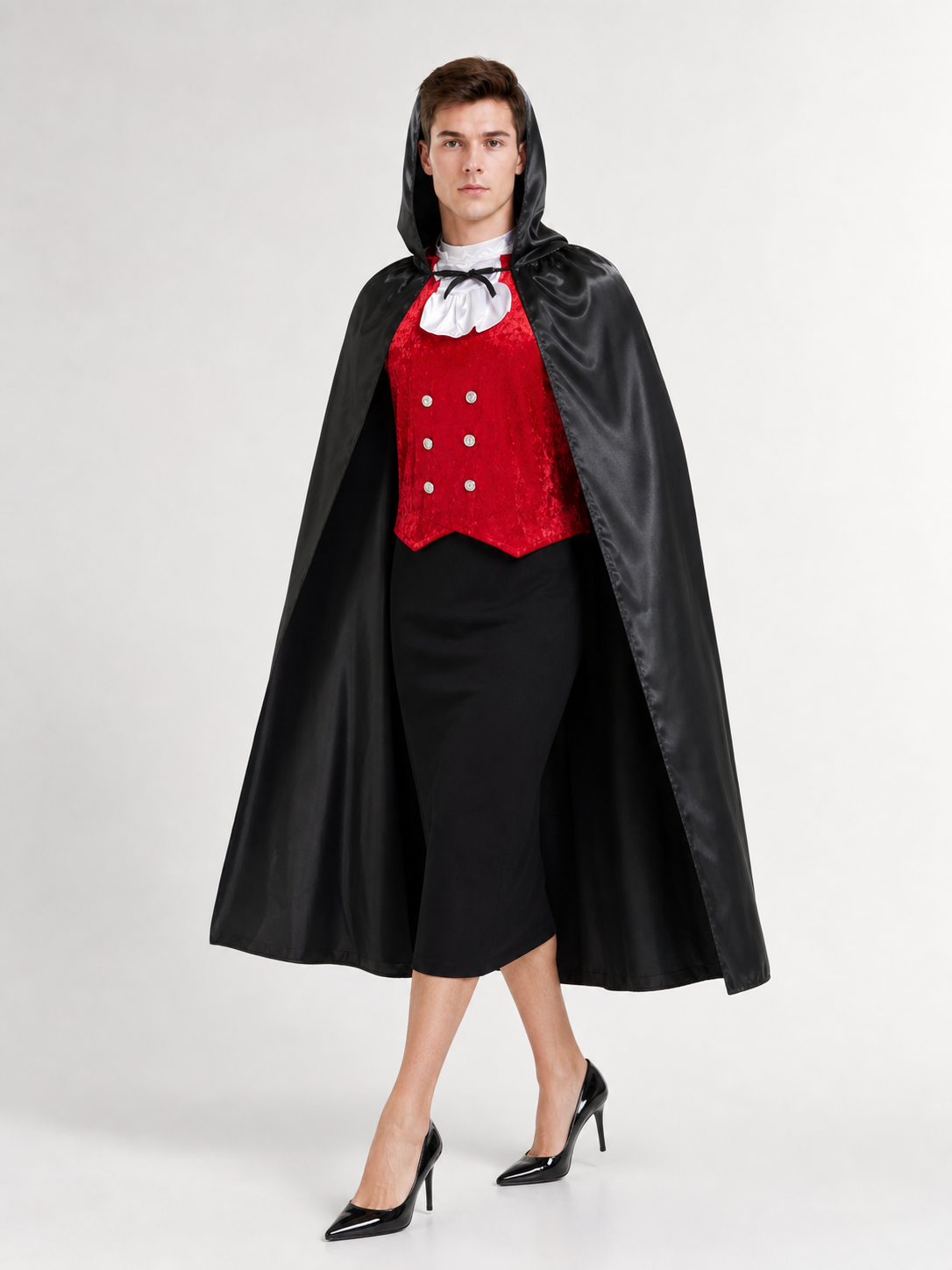 Black Hooded Carnival Cloak for Cosplay occasion guide 2