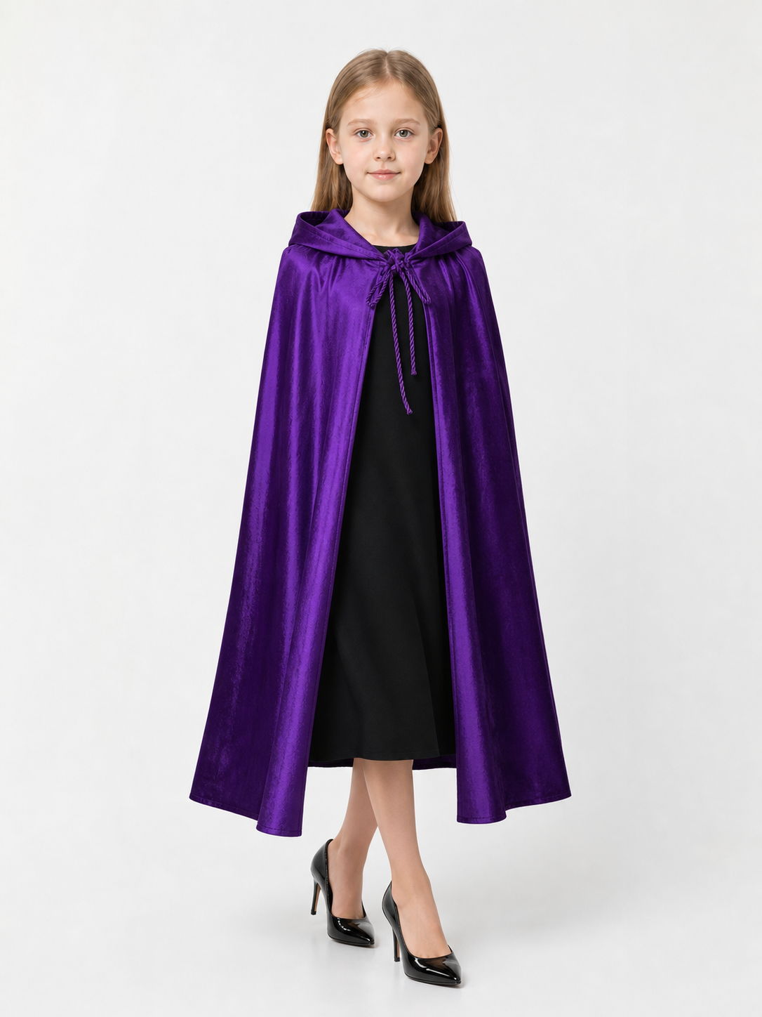 Purple Hooded Carnival Cape