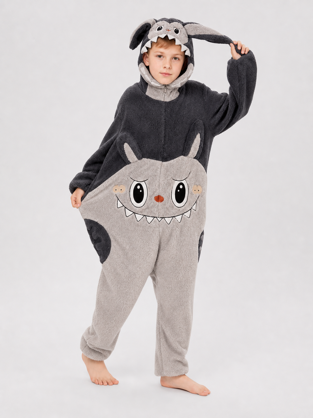 Hooded Carnival Jumpsuit Costume