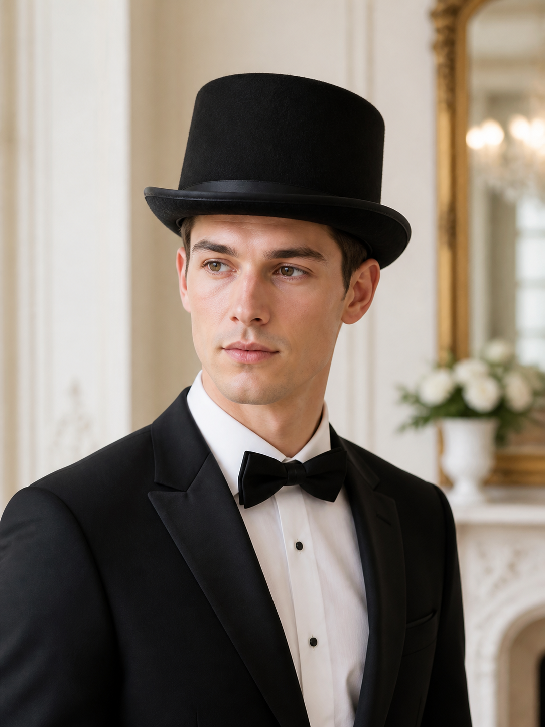 Black Carnival Hat for Magic Tricks and Masquerade