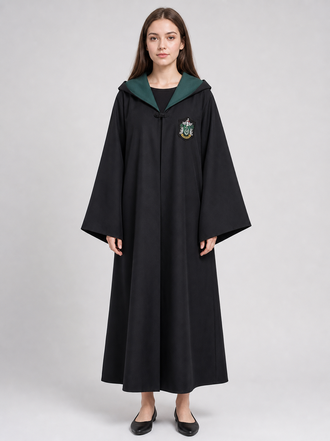 Wizard Robe with Hood and Chest Patch