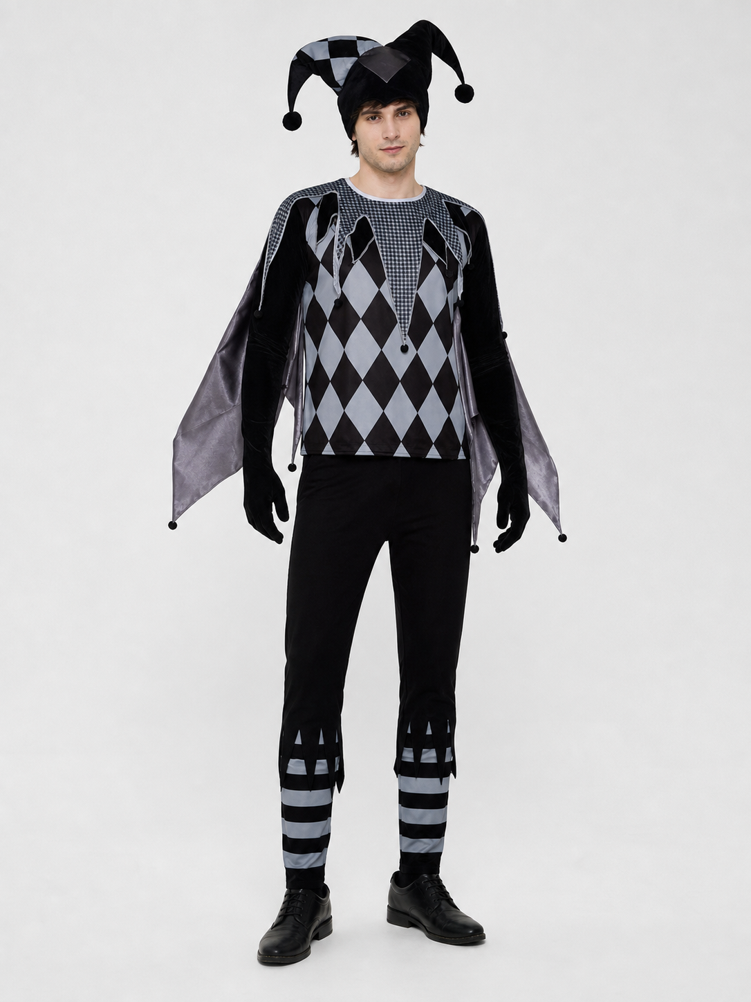 Jester-Style Clown Cosplay Costume for Halloween