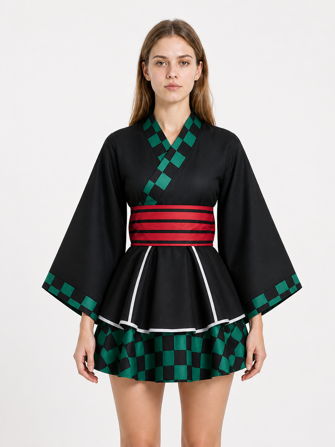 Black Demon Slayer Anime Cosplay Dress Costume Dresses detail 3