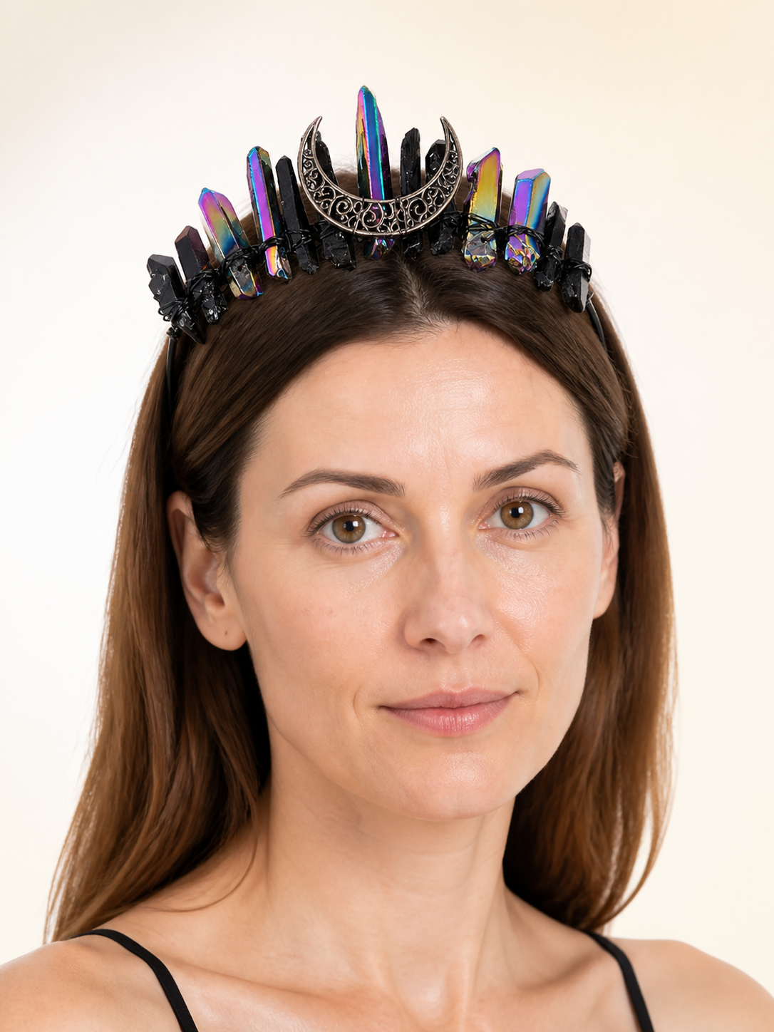 Costume Headband with Crystals and Moon Costume Headwear detail 2