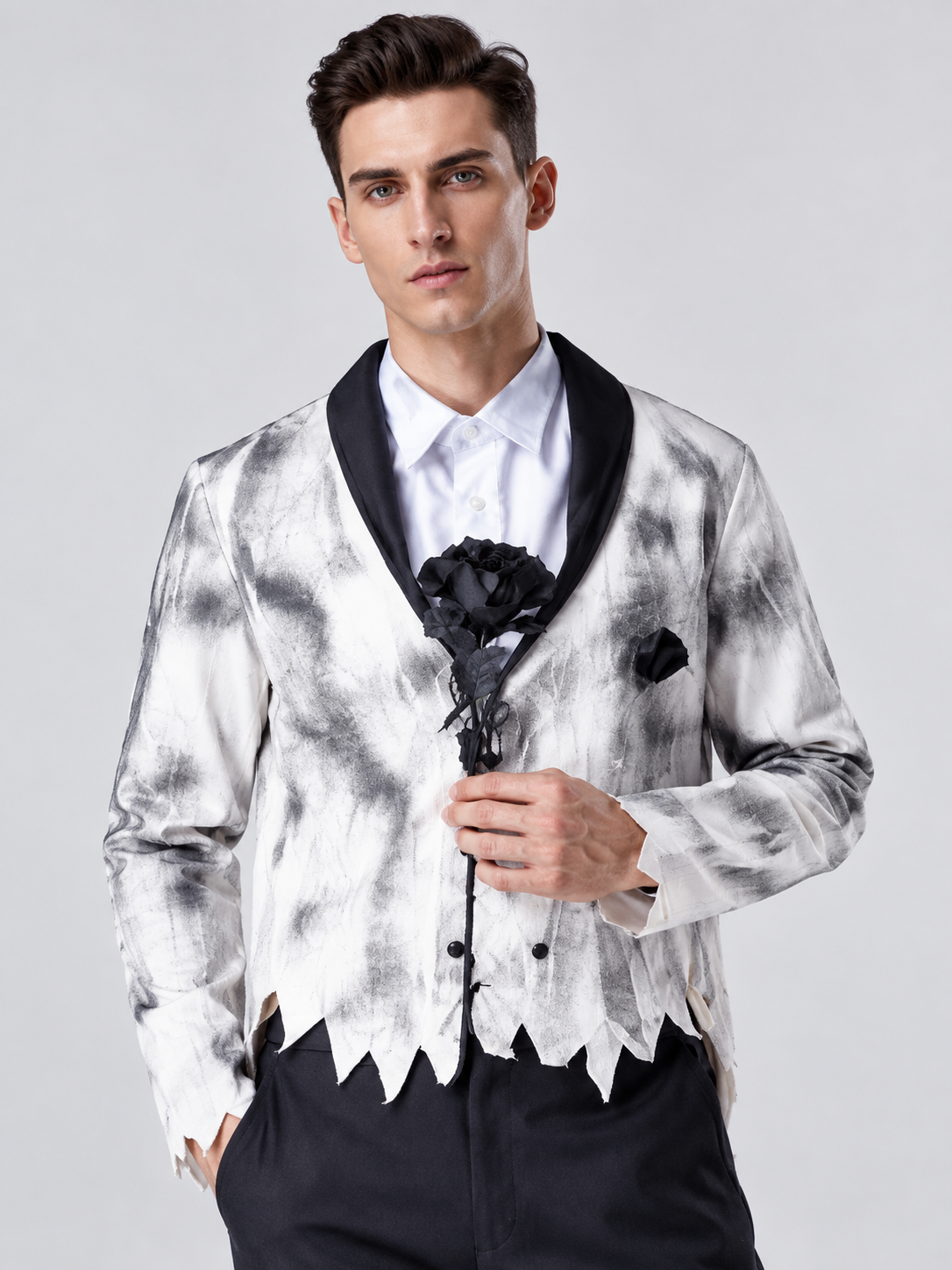 Vampire Costume: Jacket, Shirt, Pants, Brooch