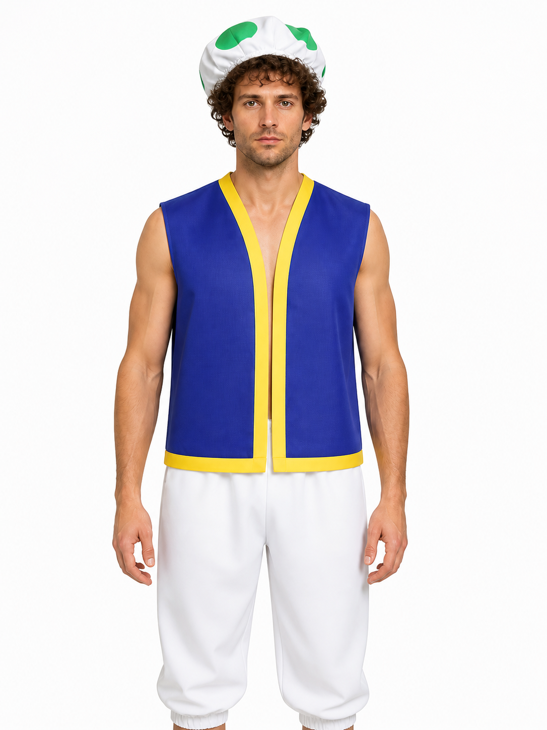 Character Costume with Sleeveless Top, Pants, and Hat Costume Headwear detail 3