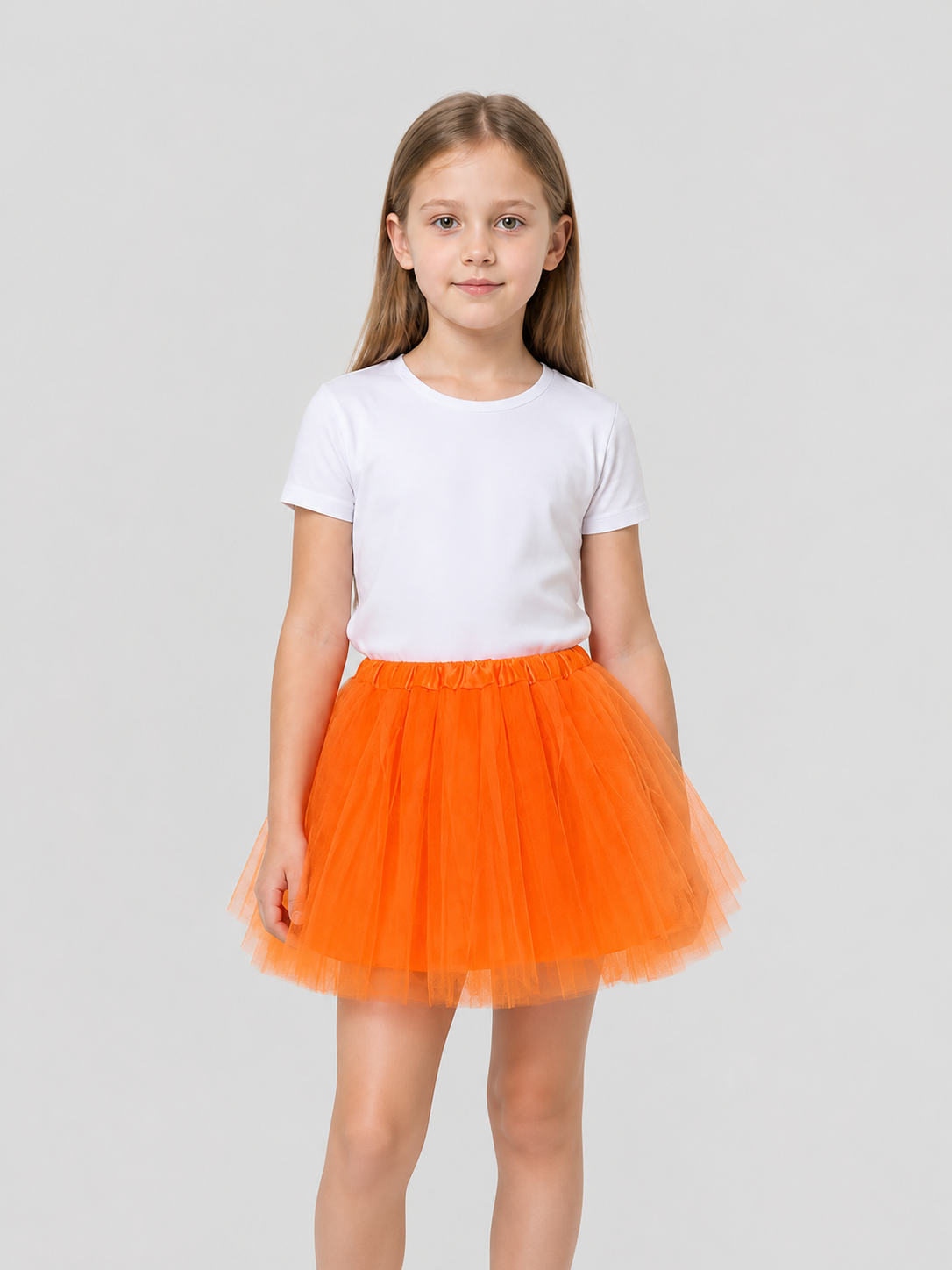 Orange Full Tulle Skirt for Halloween Costumes detail 3