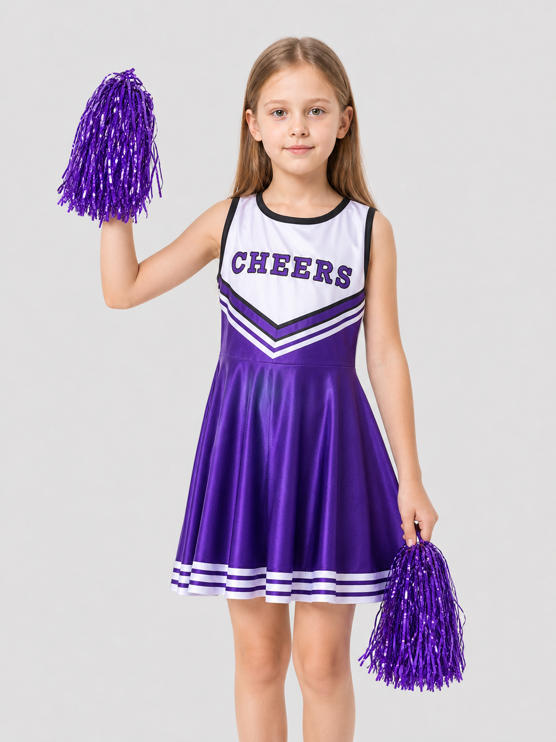 Sleeveless Striped Cheerleading Dress Costume Dresses detail 3