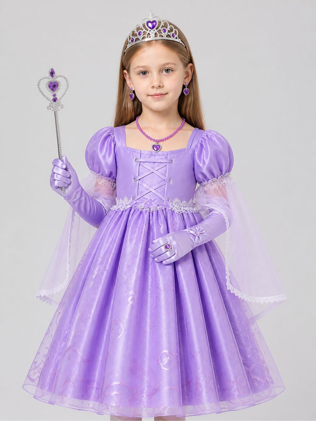 Princess dress with corset, crown, and magic wand Costume Dresses detail 3