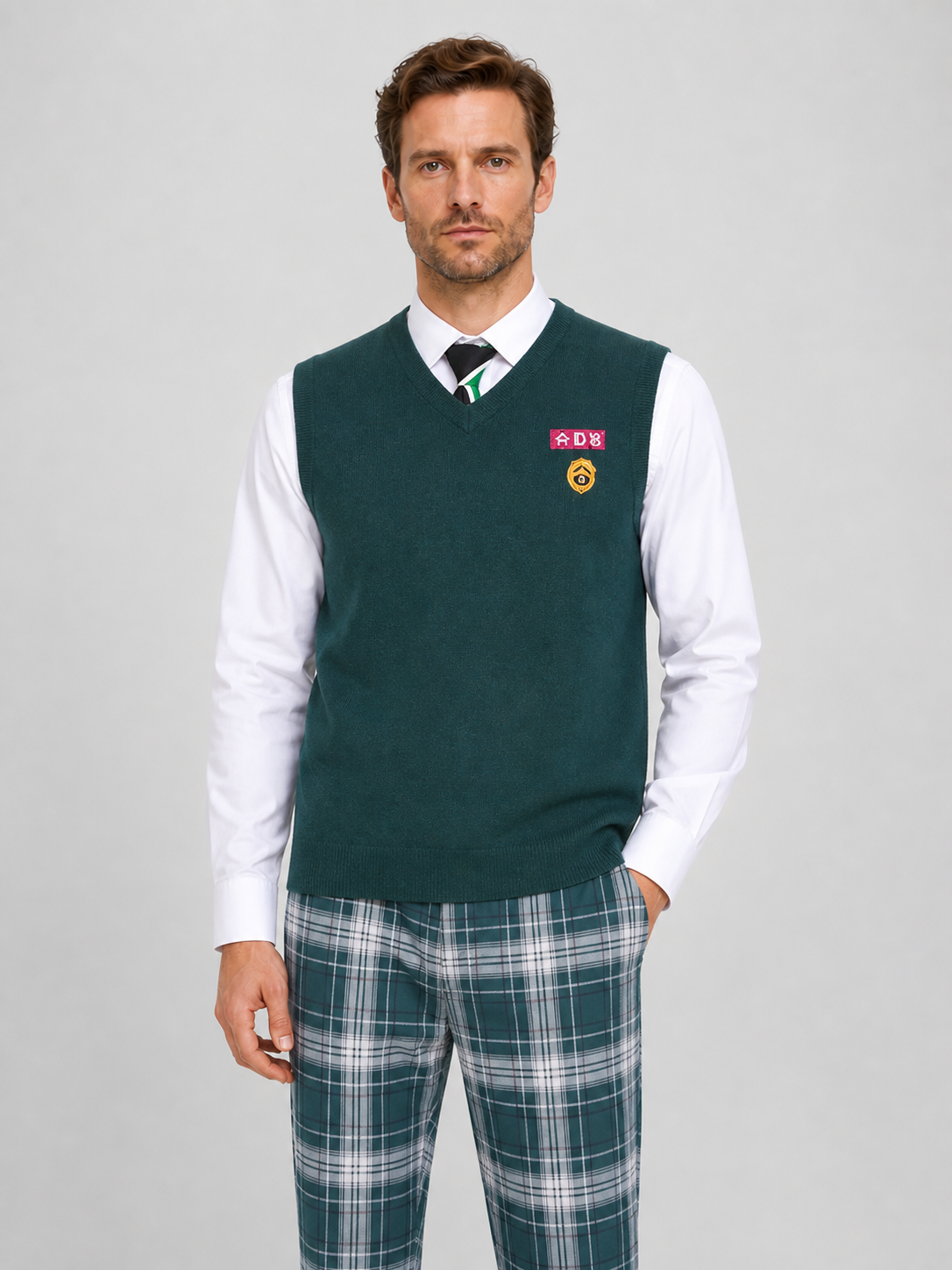 Zombie School Uniform: Vest, Shirt, Pants, Tie Costumes detail 3