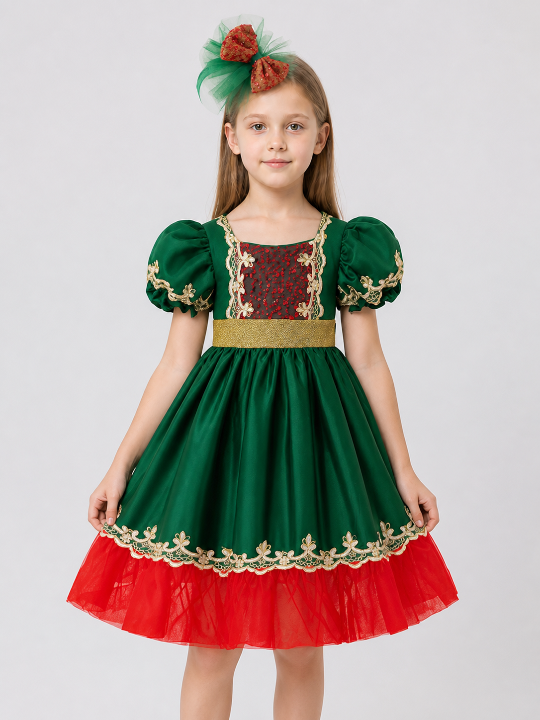 Carnival Dress with a Full Skirt for Performances Costume Dresses detail 3