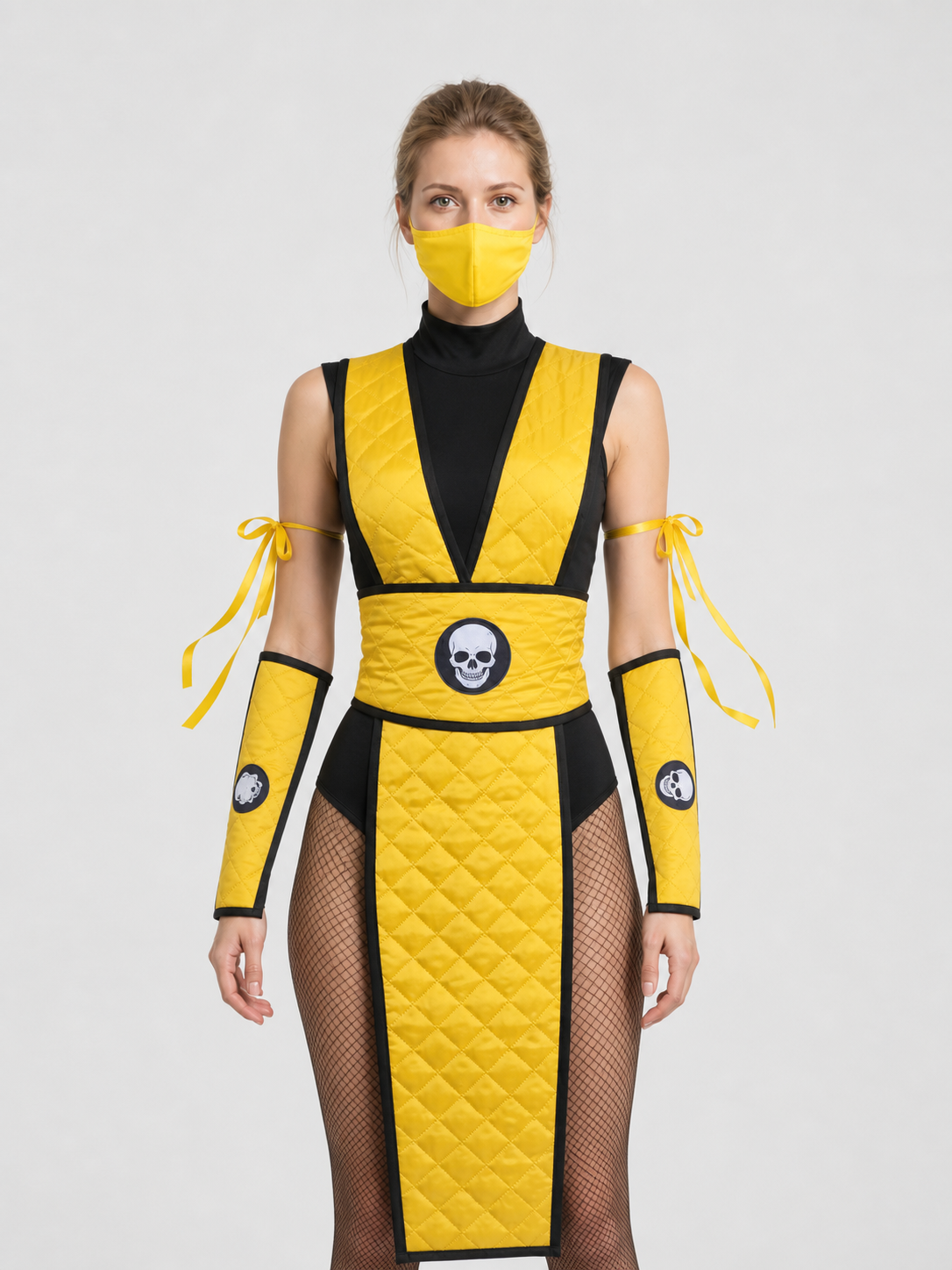 Mortal Kombat Ninja Cosplay Costume with Mask Costume Masks detail 3