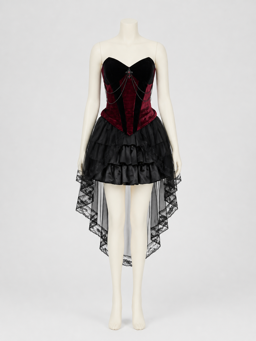 Gothic Black-and-Red Halloween Costume Dress Costume Dresses detail 3