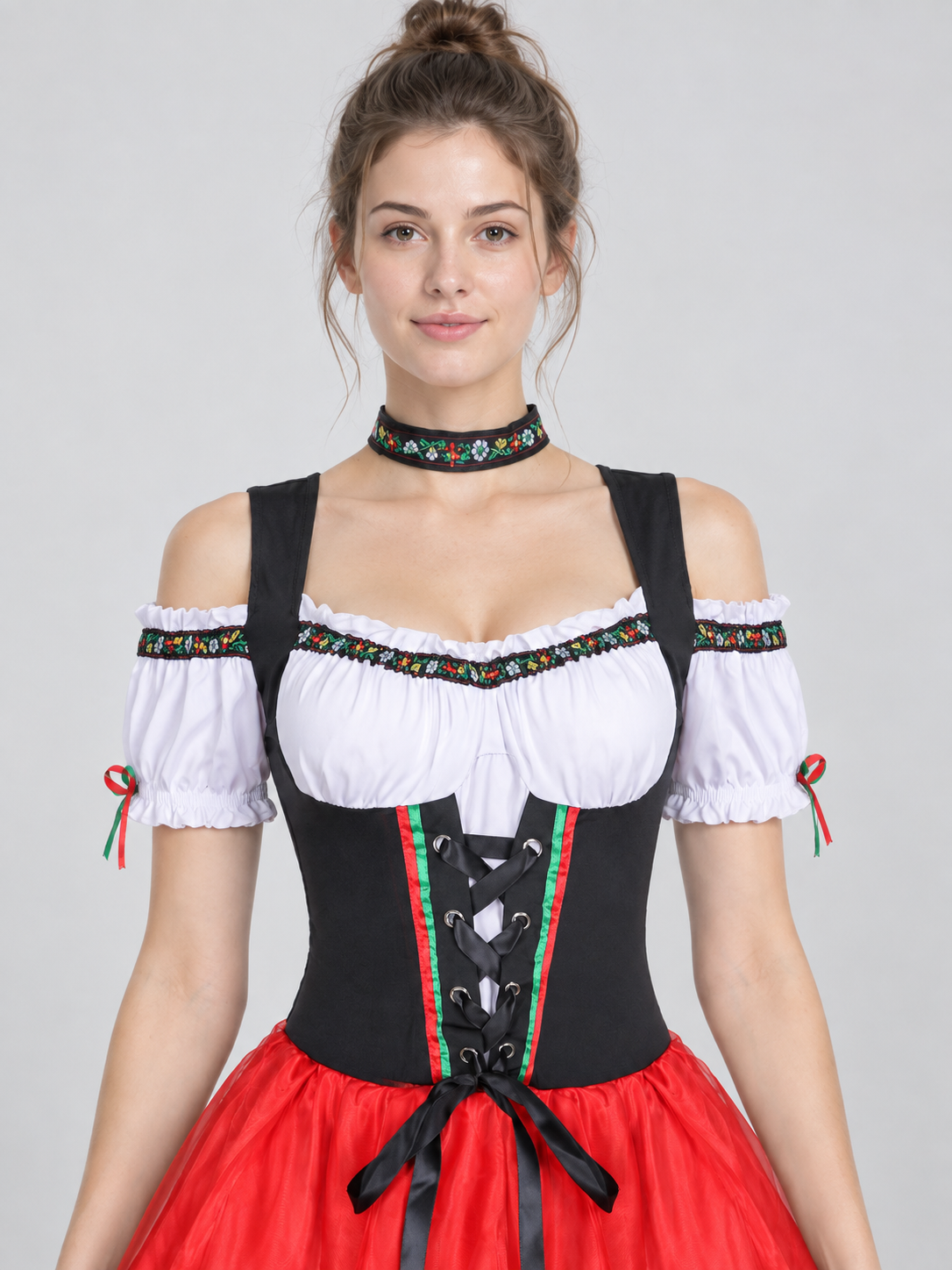Oktoberfest Costume with Corset Bodice and Choker