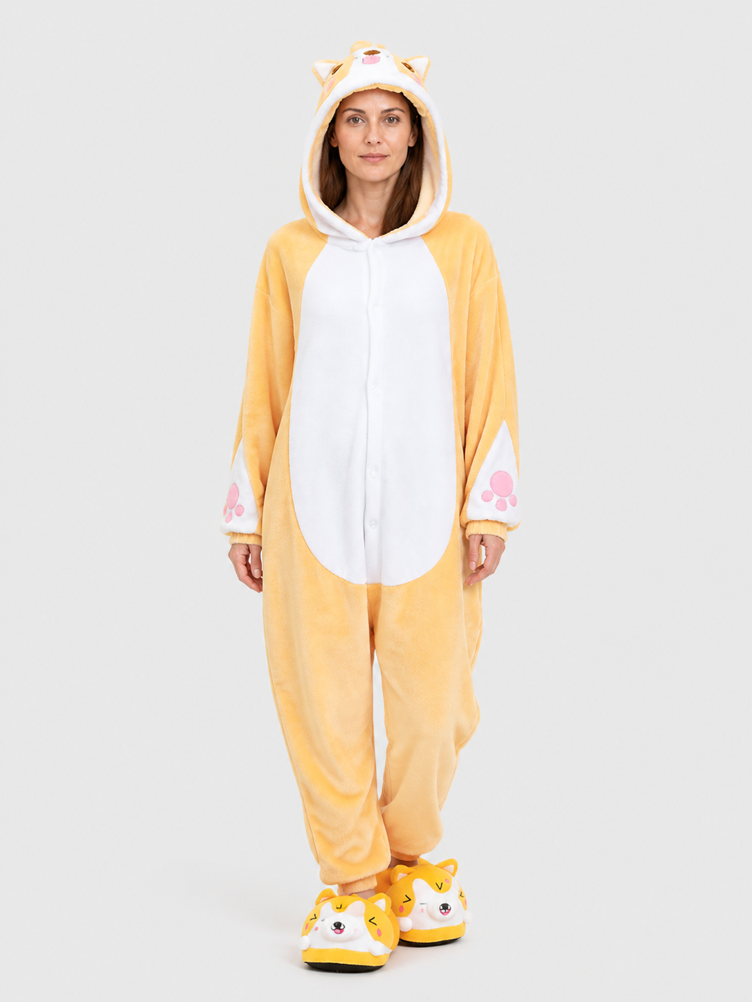 Flannel Hooded Animal Onesie Pajama product detail 3