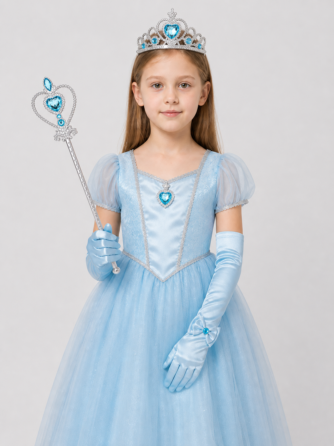 Costume Accessory Set: Crown, Wand, and Gloves Costume Headwear detail 3