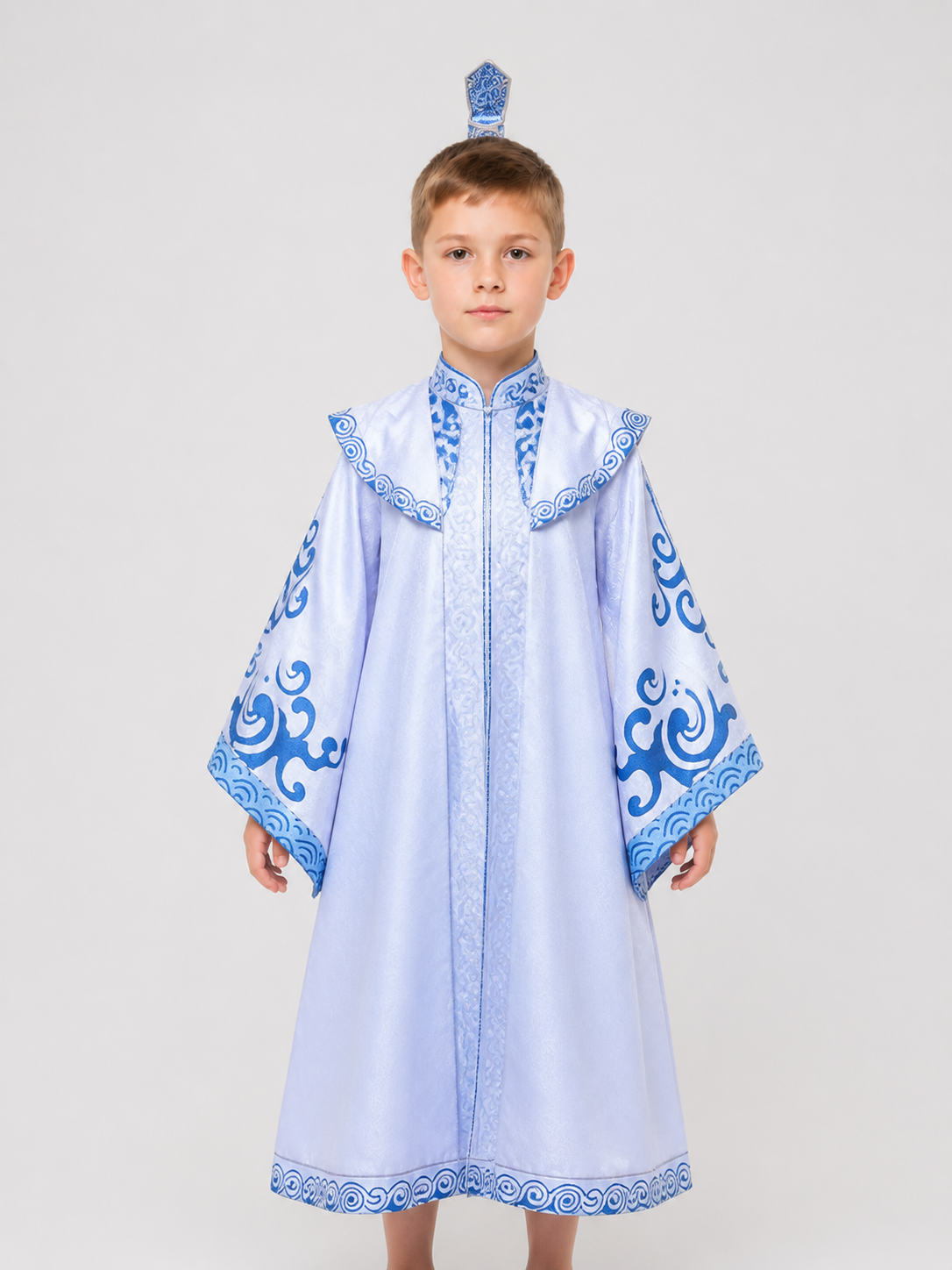 Ao Bing Cosplay Costume, White-and-Blue Robe with Wig Costume Wigs detail 3