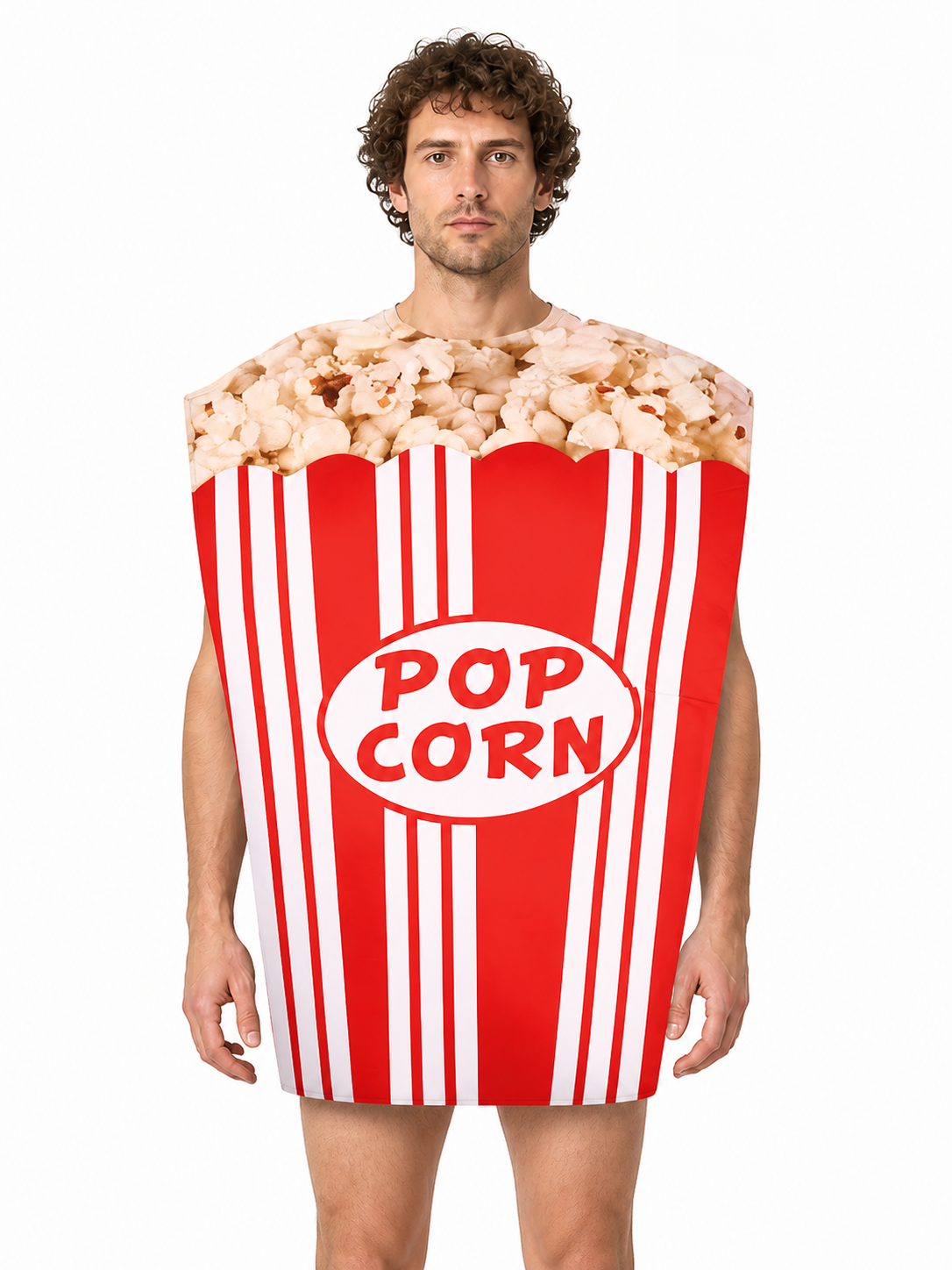 Popcorn Costume with 3D Top, Red and White Costumes detail 3