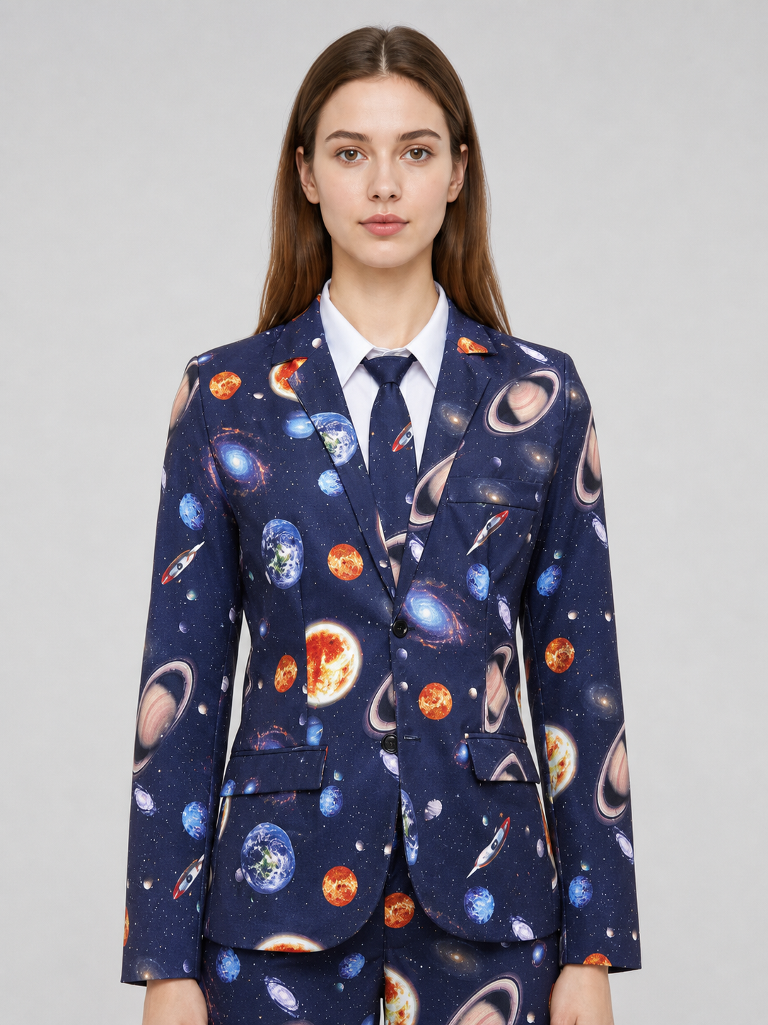 Suit with a Space-Print Blazer and Pants product detail 2