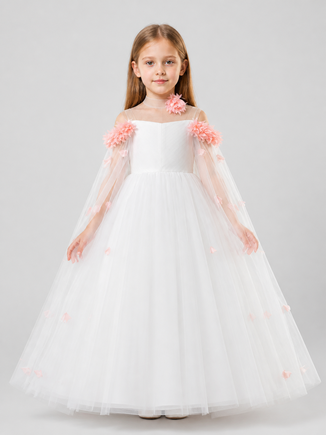 Girls' Dressy Dress with a Full, Layered Skirt Costume Dresses detail 3