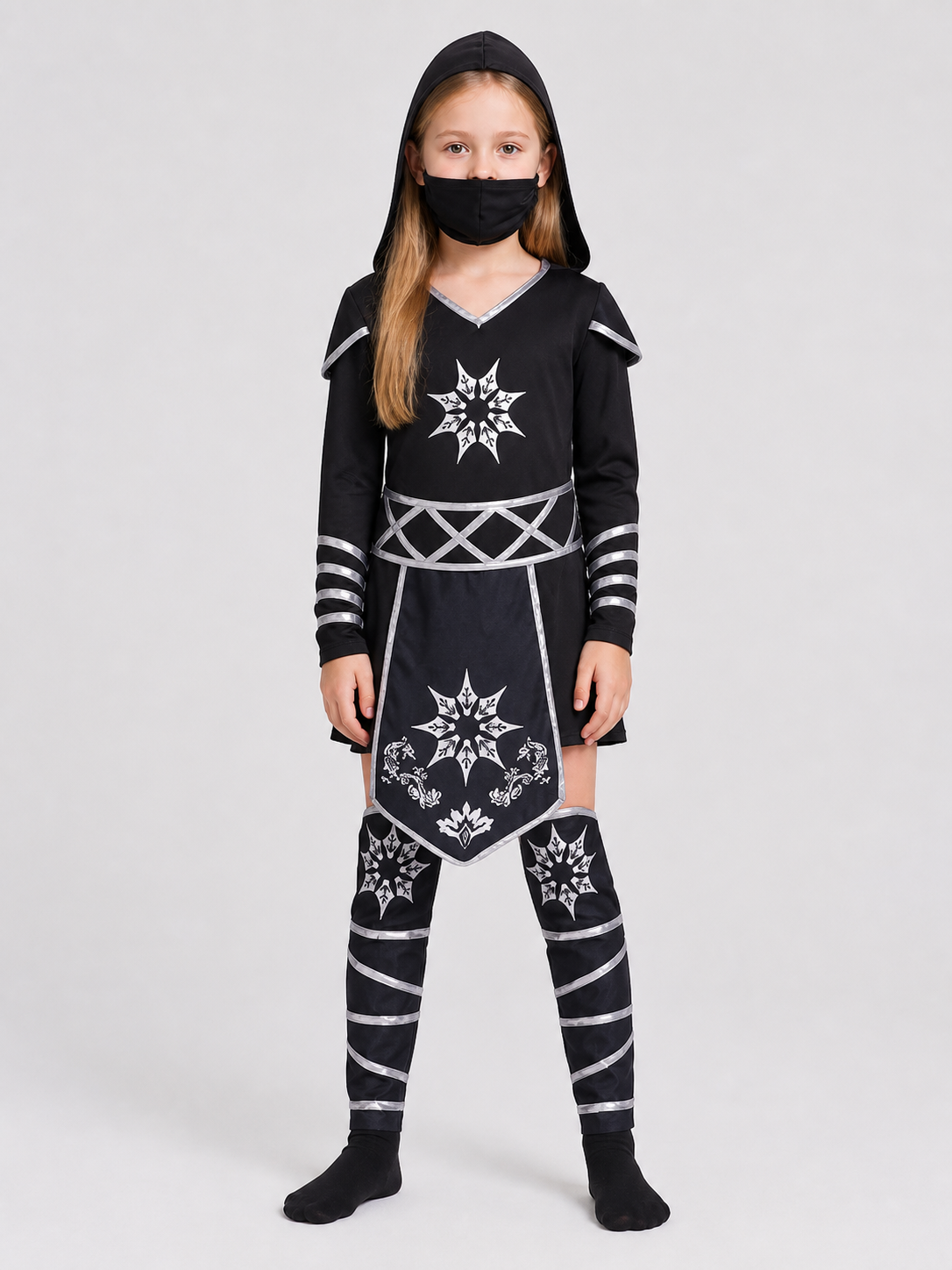 Black Ninja Costume for Cosplay and Halloween Costumes detail 3