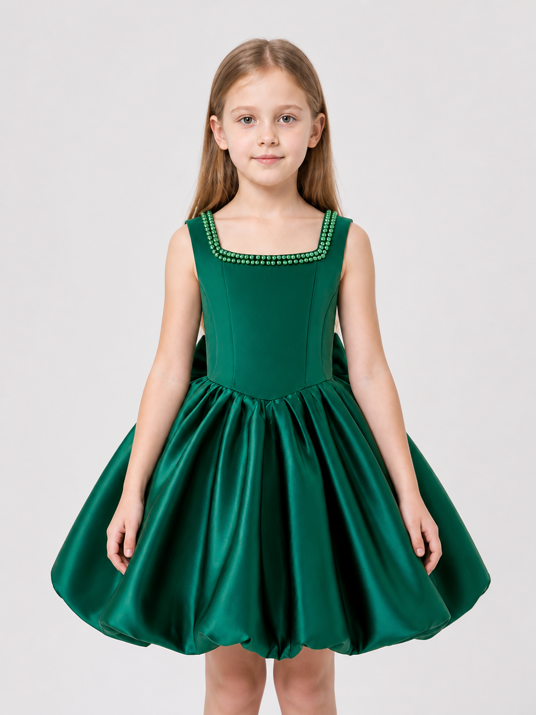 Emerald Princess Dress with a Full Skirt and Rhinestones Costume Dresses detail 3