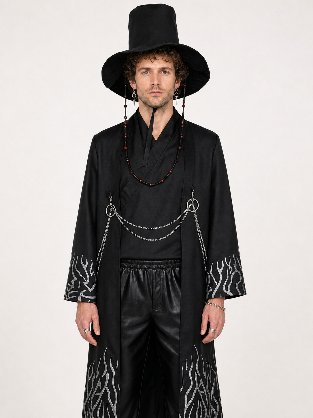 Cosplay Costume with a Wide-Brimmed Hat and Accessories Costume Headwear detail 3