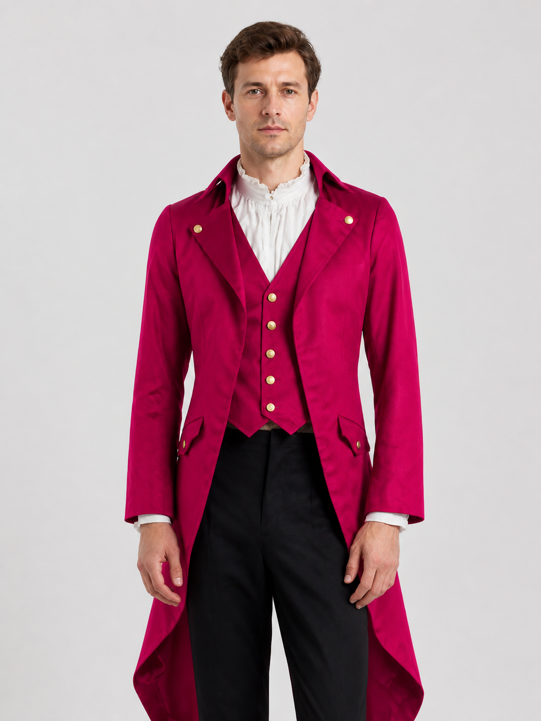 Longline Medieval-Style Tailcoat Jacket Costumes detail 3