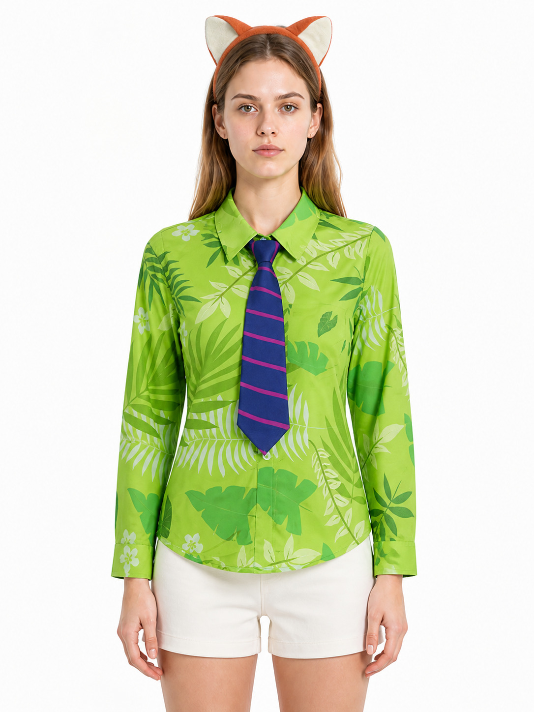 Cosplay Costume: Shirt, Tie, and Fox-Ear Headband Costume Headwear detail 3