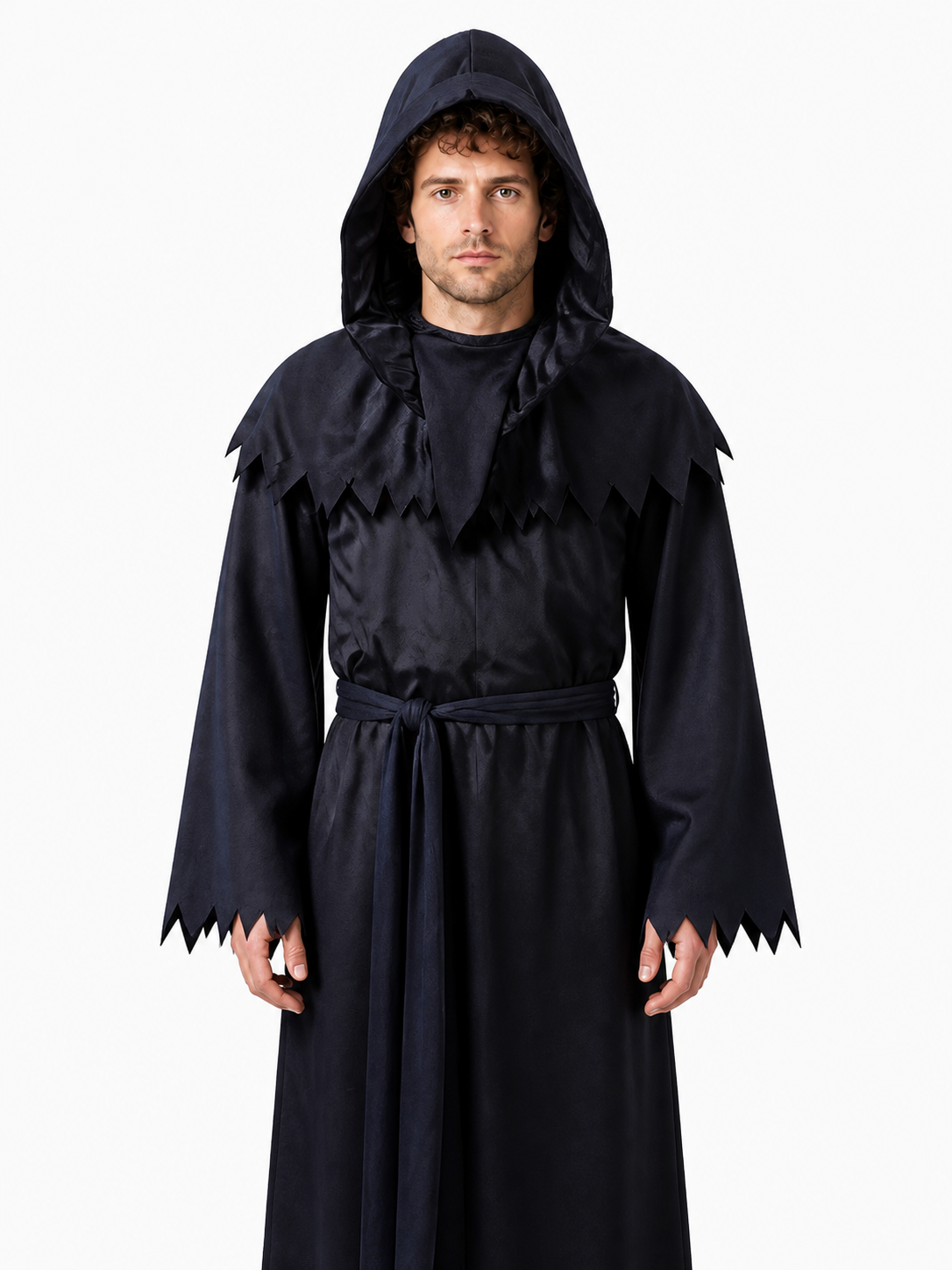 Halloween Grim Reaper Costume with Hood and Scythe Costumes detail 3