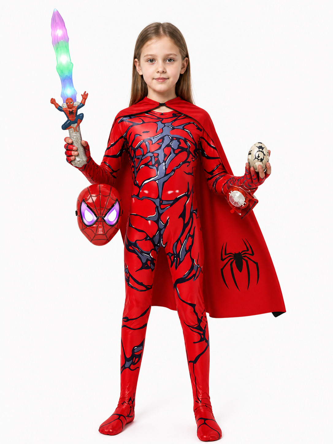 Children's Spider-Man Costume with Mask and Accessories Costume Masks detail 2