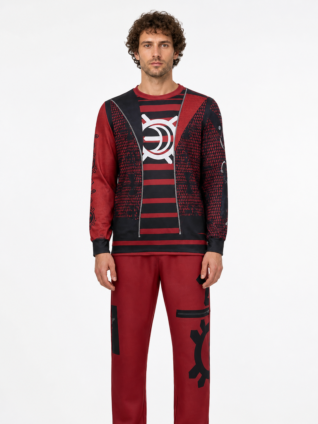 Victor Cosplay Costume, Long-Sleeve Top and Pants Costumes detail 3