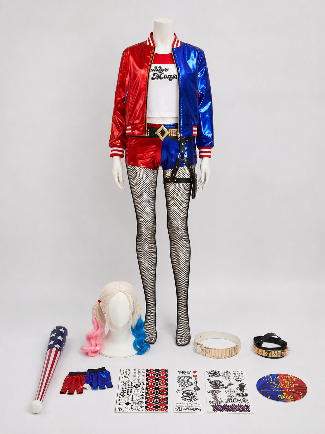 Harley Quinn Costume, Cosplay and Halloween Costume Set Costumes detail 3