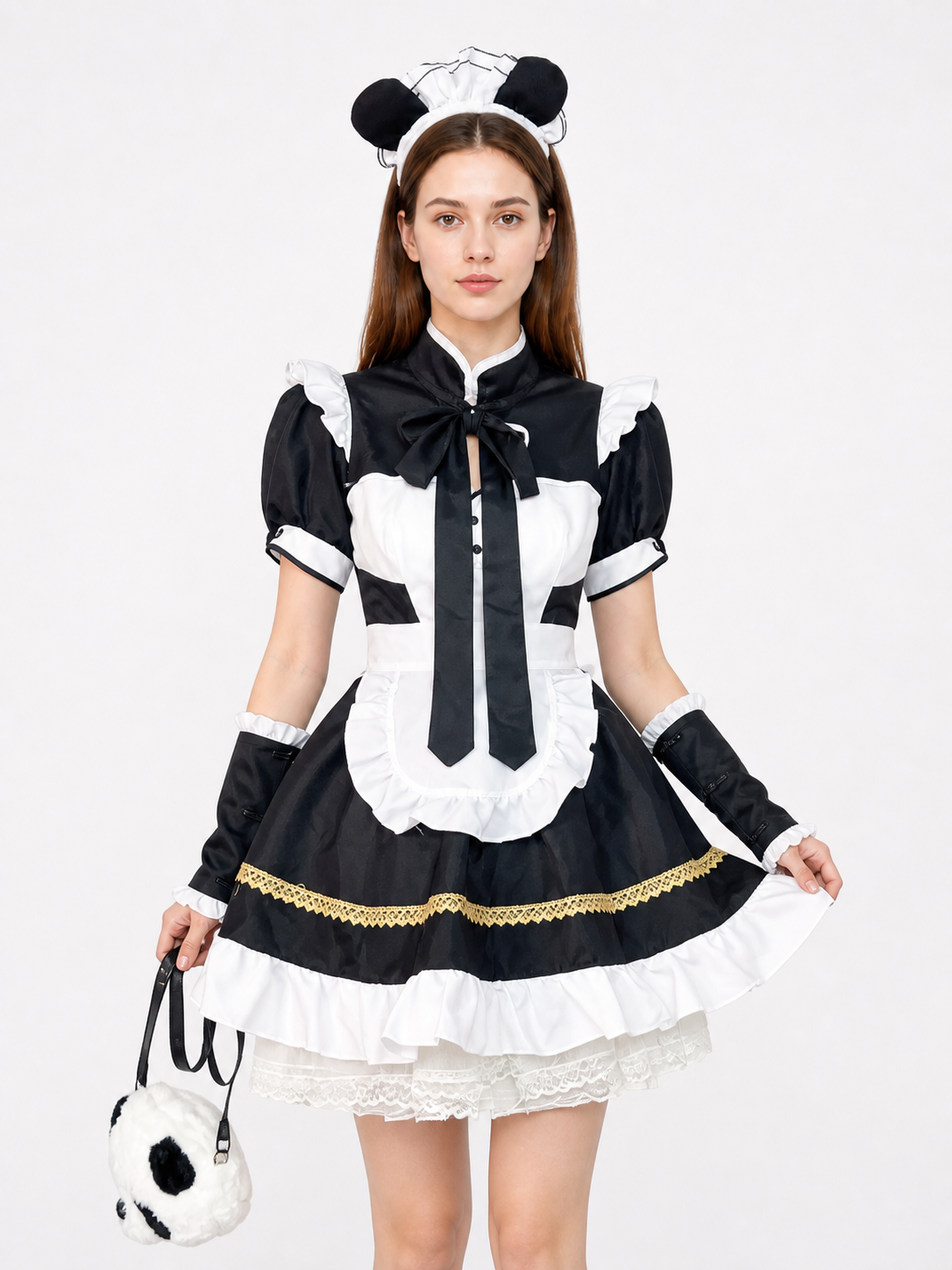 Cosplay Dress with Apron and Short Skirt Costume Dresses detail 3