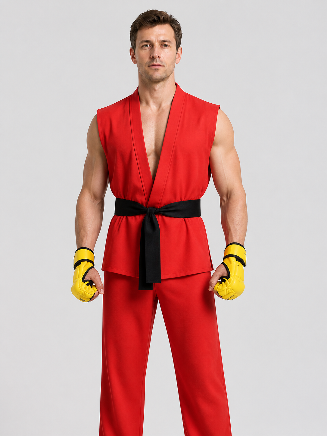 Ken Street Fighter Cosplay Costume: Top, Pants, Belt Costumes detail 3
