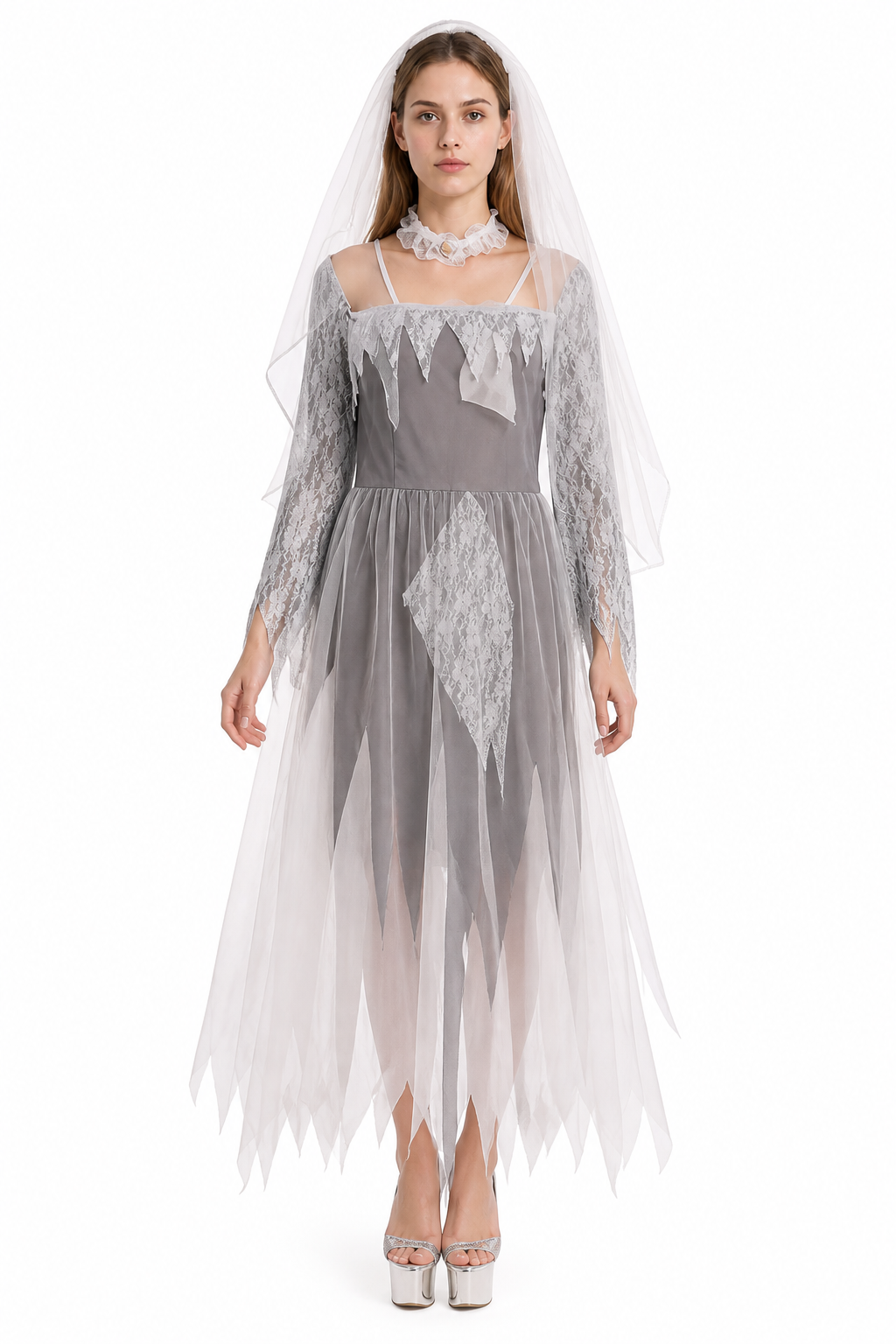 Long Gothic-Style Carnival Costume Costumes detail 3
