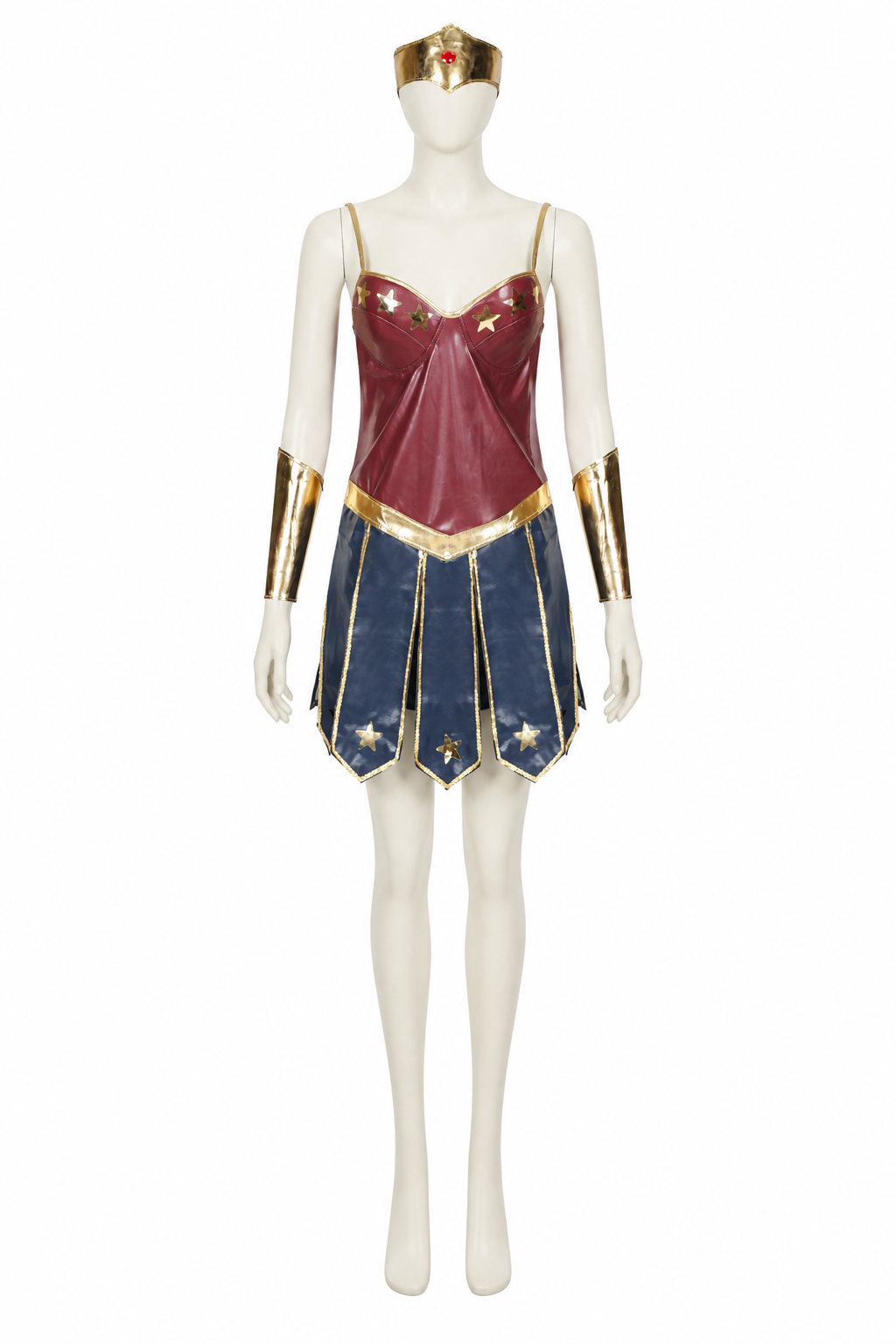 Wonder Woman Costume with Crown for Halloween Costume Headwear detail 3