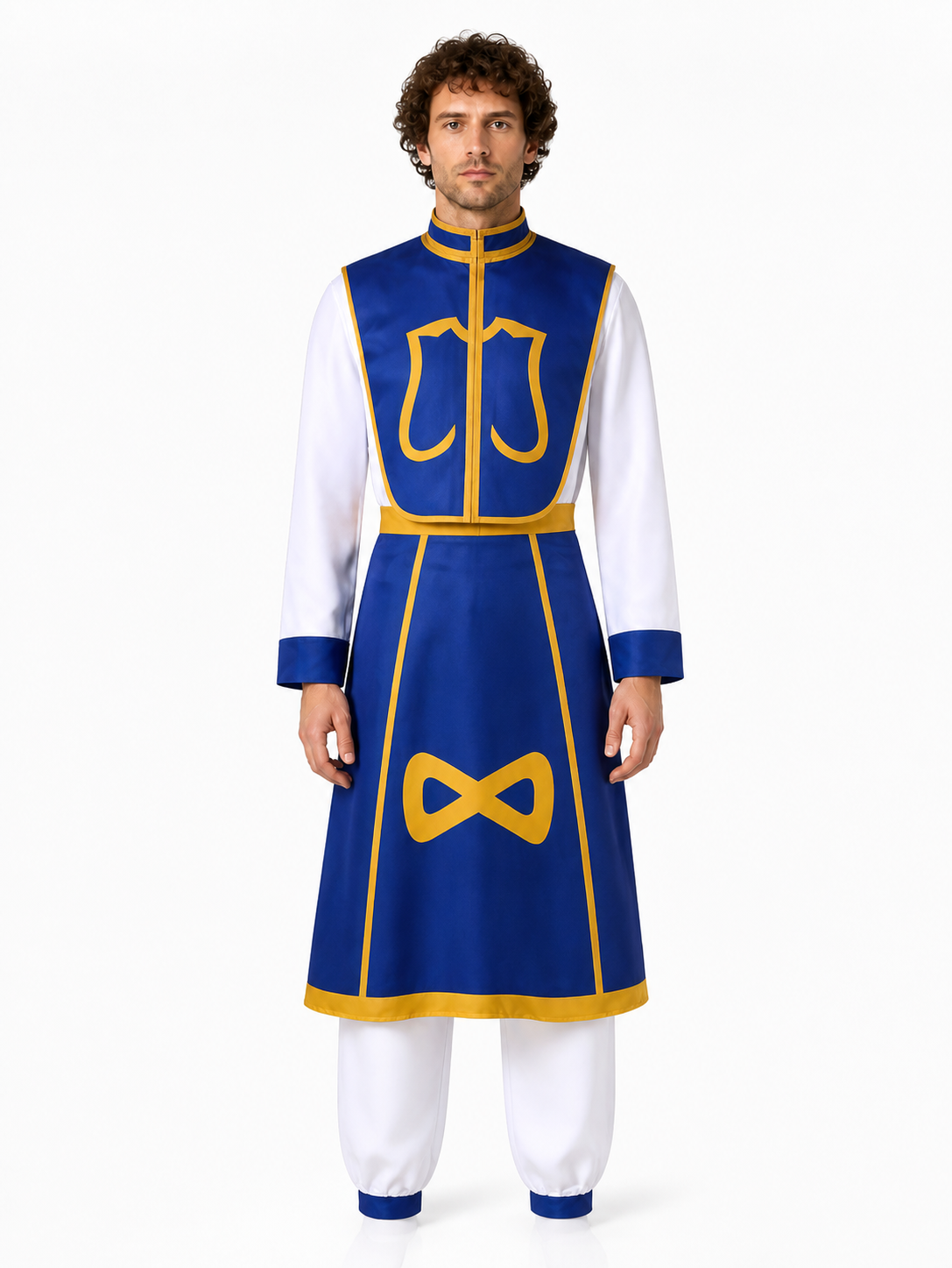Blue and Gold Kurapika Cosplay Costume Costumes detail 3