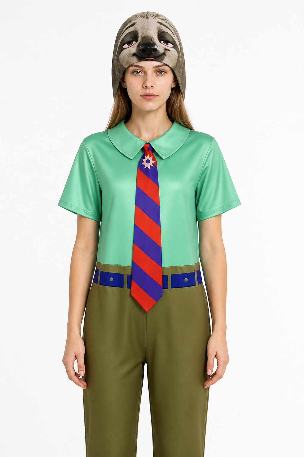Sloth Carnival Costume, Hooded Jumpsuit Costumes detail 3