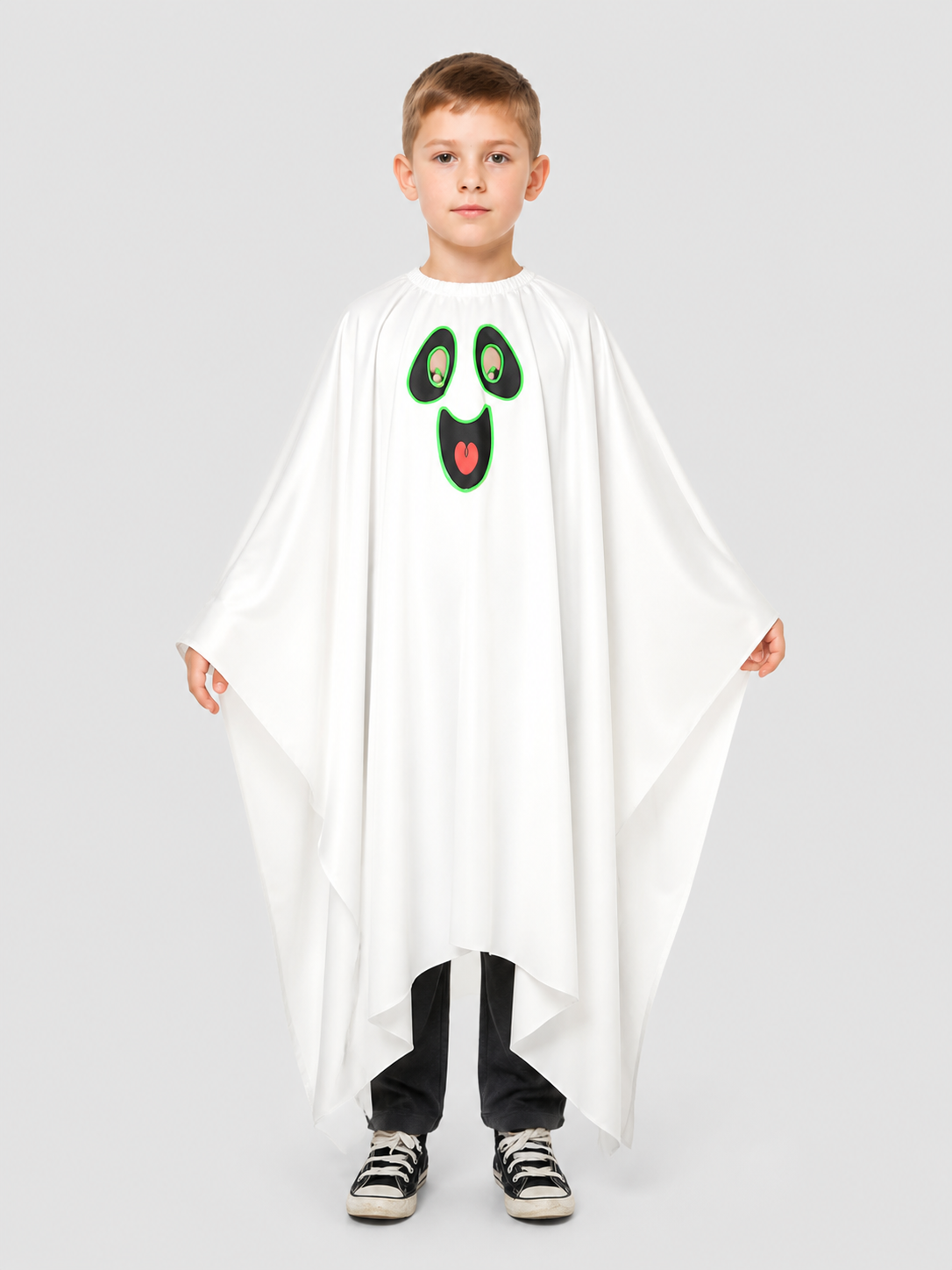 Glowing White Ghost Cape for Halloween Cosplay Costume Capes detail 3