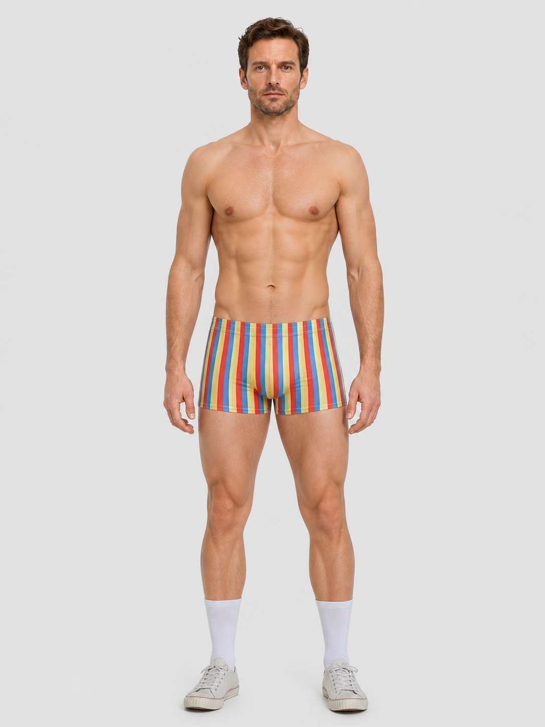 Carnival Shorts with Multicolored Stripes Costumes detail 3