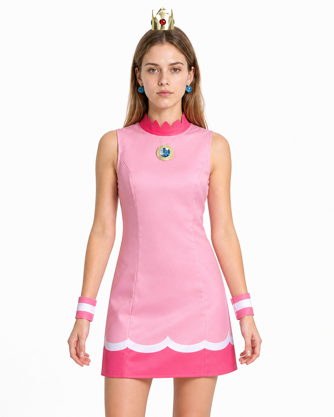 Princess Costume with Crown, Pink Dress Costume Dresses detail 3