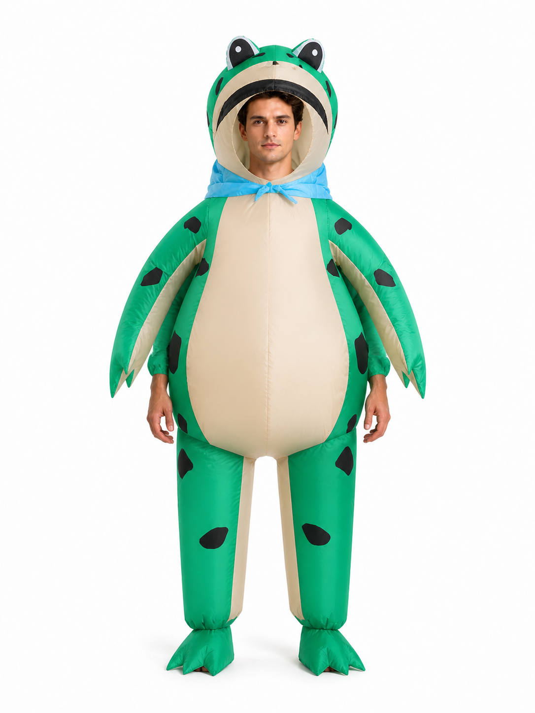 Inflatable Dinosaur Costume with Tail and Toothy Mouth Costumes detail 3