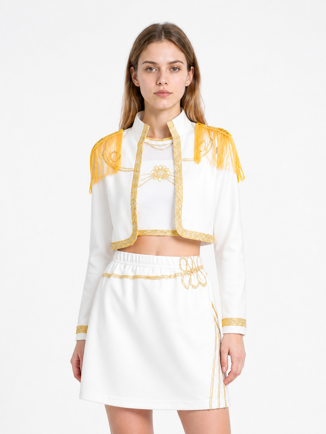 Children’s White and Gold Three-Piece Stage Costume product detail 3