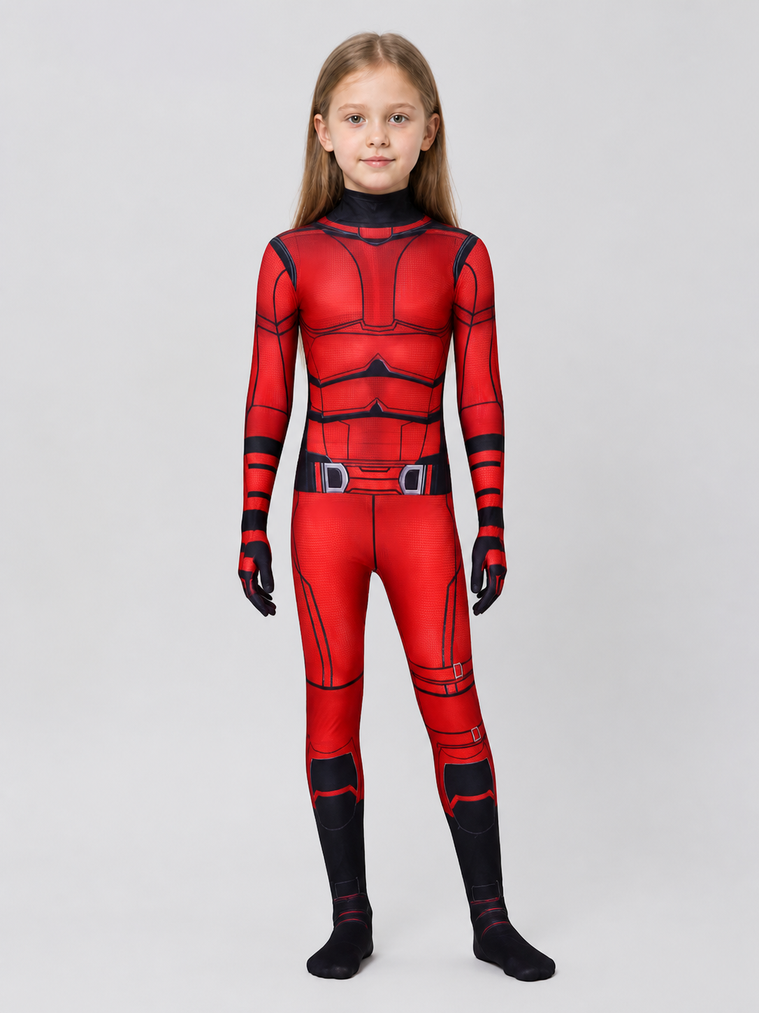 Daredevil Cosplay Jumpsuit, Red and Black, for Halloween Costumes detail 3