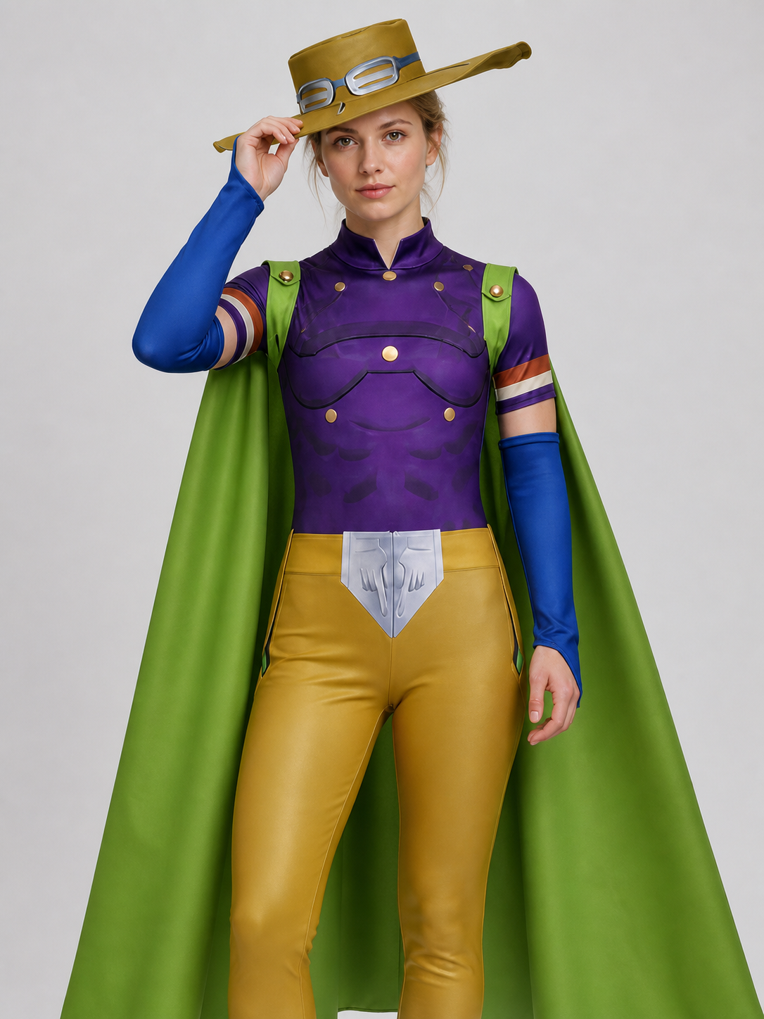 Gyro Zeppeli Cosplay Costume: Jumpsuit, Cape, Hat Costume Capes detail 3